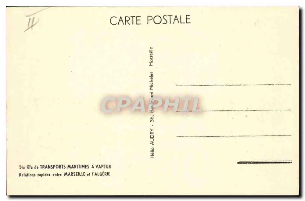 N.S. "SIDI-OKBA" — navio da S.G.T.M. — editor S.G.T.M. - Verso