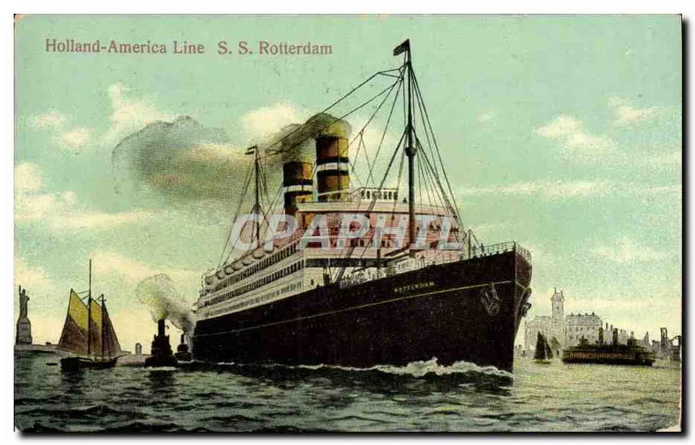 S.S. Rotterdam — Holland-America Line — Verlag: Allgemeene Postvereeniging - Vorderseite