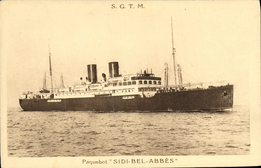 Pakketboot "SIDI-BEL-ABBÈS" — S.G.T.M. — Société Générale de Transports Maritimes à Vapeur - Voorkant