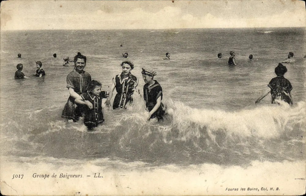 Gruppe von Badenden — Fours les Bains, Kollektion H. B. — n° 5017 - Vorderseite