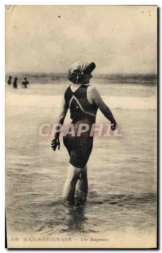 BOULOGNE-SUR-MER — Eine Badende. — Verlag: CPAPHIL, Nr. 110 - Vorderseite