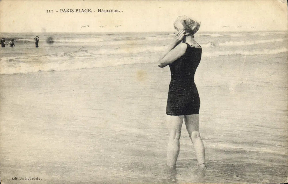 Paris Plage - Zögern... — Edition Bourdelot, n° III - Vorderseite