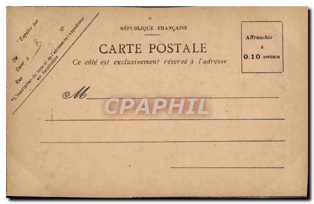 Zirkus — Karikaturisches Motiv — Verlag: 'Mme Cartes Postales' (R. F. Frigoua) - Rückseite