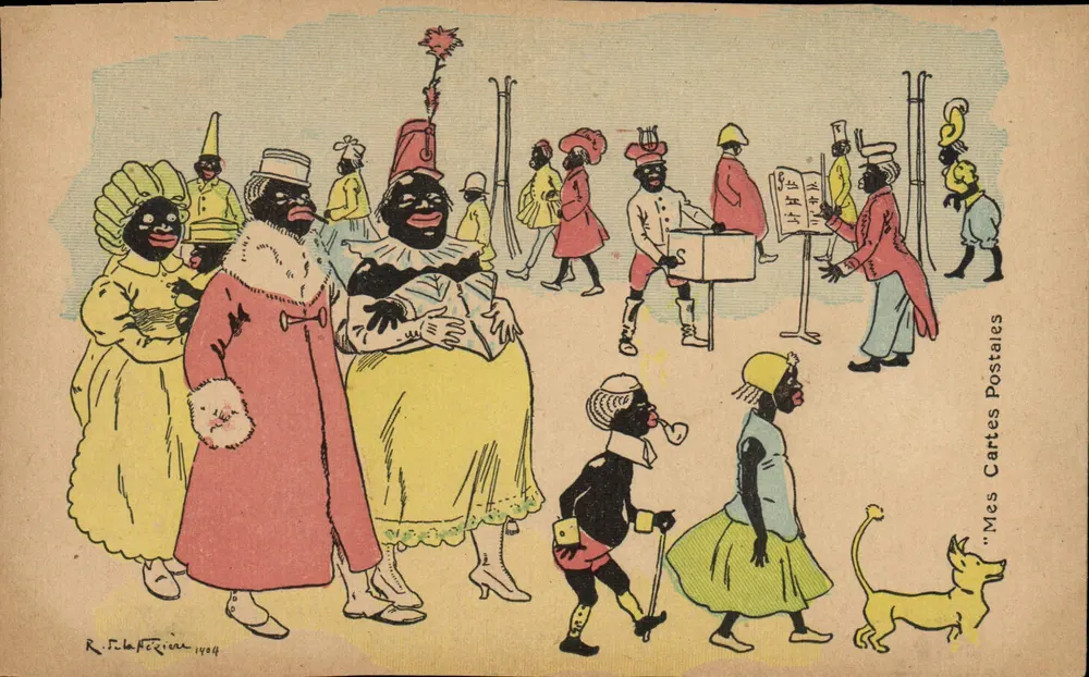 Weihnachtsmarkt — Serie 'Meine Ansichtskarten' — R. F. la Ferrière 1904 - Vorderseite