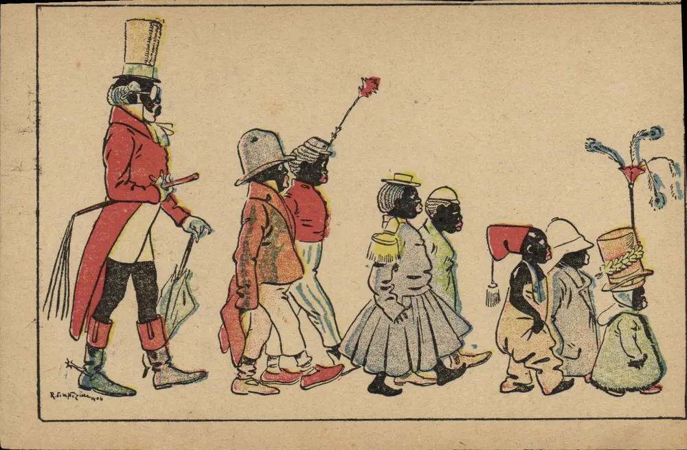 Prozession kostümierte Figuren — R. Saint-Clair, 1904 — Verlag nicht sichtbar - Vorderseite