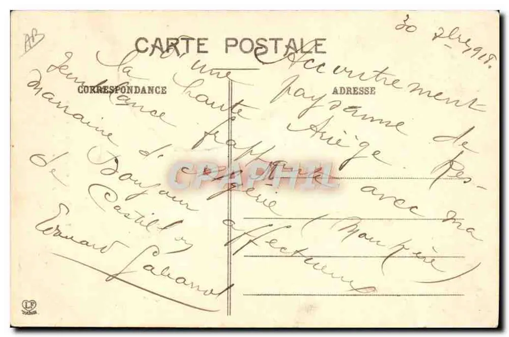 As Pirineus-Ariégeoisas — Jovem Bethmalaise — Fototipia Ladoise Fréjus - Verso