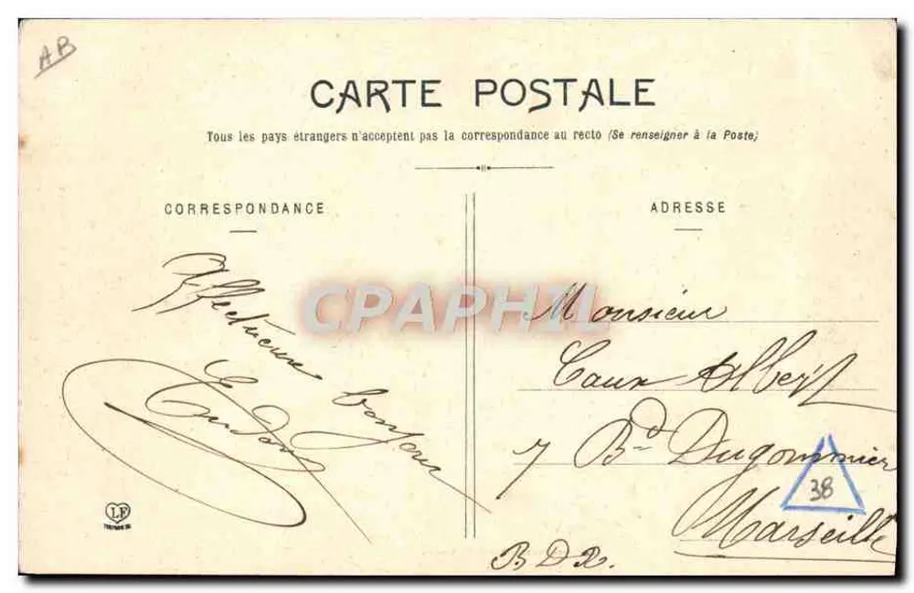 Junge Frau aus Bethmale — Die Ariégeoise Pyrenäen — Phototypie Labouche Frères Toulouse - Rückseite