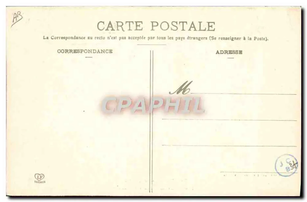 Les Basses-Pyrénées — Tyers Ossalais (Idylle) — Edição Léon Lébouche, n° 159 - Verso