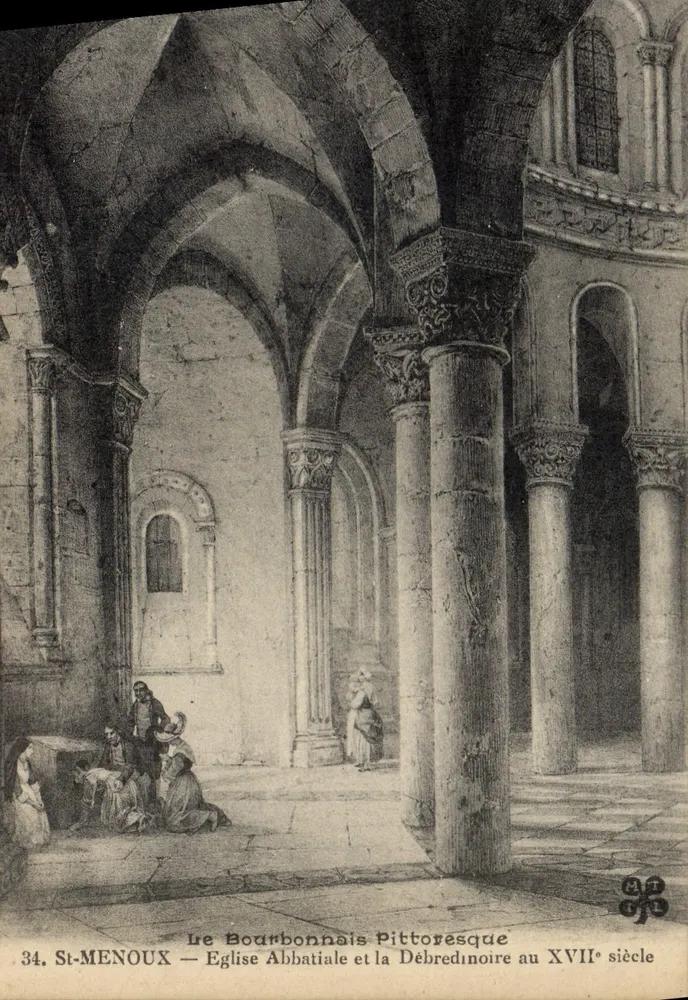 St-MENOUX — Abteikirche und Dèbredinoire im 17. Jahrhundert — Le Bourbonnais Pittoresque - Vorderseite