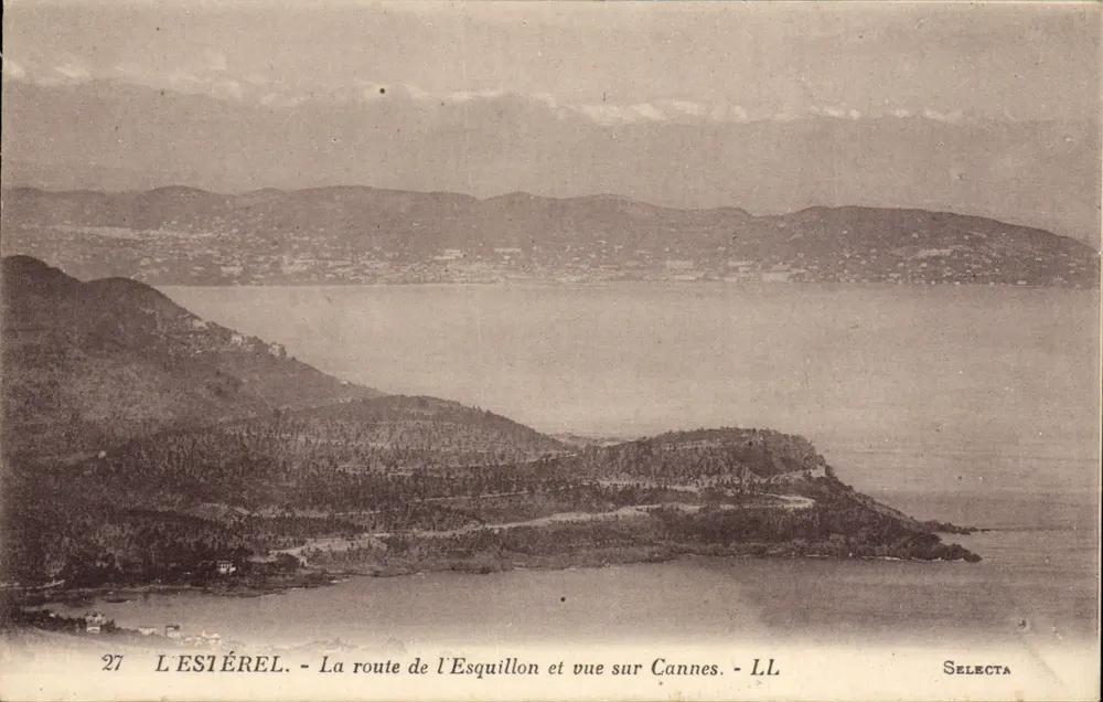 Der Estérel - Blick auf die Esquillonstraße und Cannes - Selecta - Vorderseite