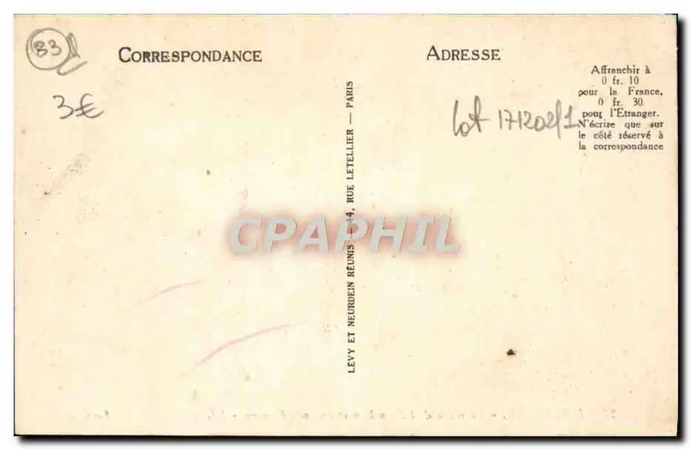 Der Estérel - Blick auf die Esquillonstraße und Cannes - Selecta - Rückseite
