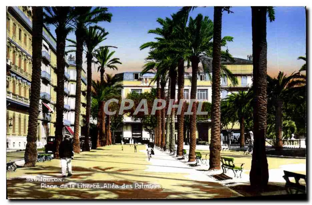 Toulon — Place de la Liberté. Allée des Palmiers — Éditions L. Gocgne - Vorderseite