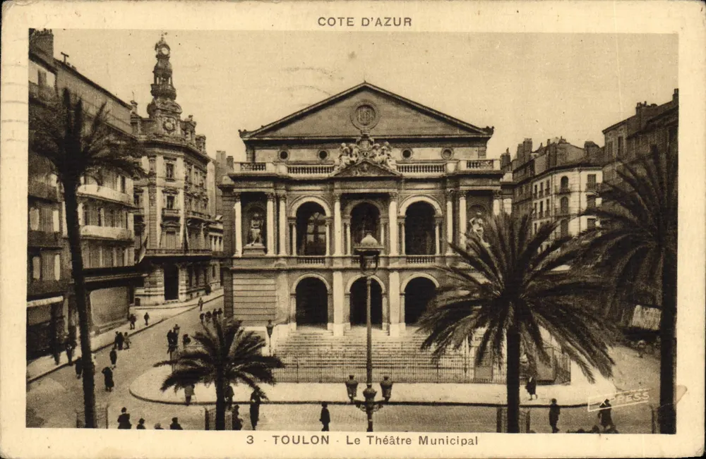 Toulon — Le Théâtre Municipal — Éditeur Côte d'Azur, n°3 - Recto