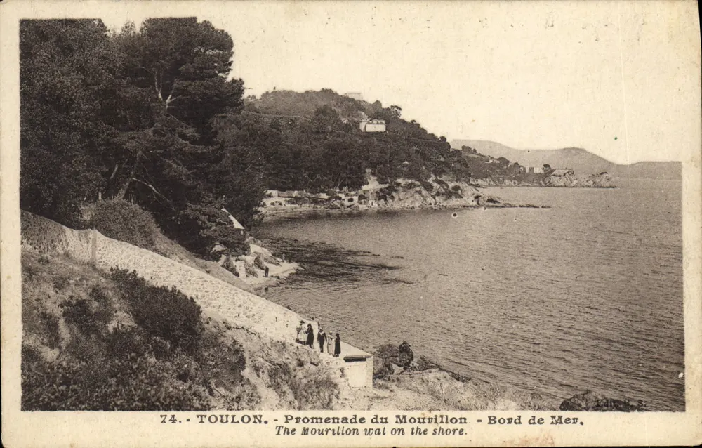 Toulon - Promenade du Mourillon - Seeblick — Verlag E. S. (Nr. 74) - Vorderseite