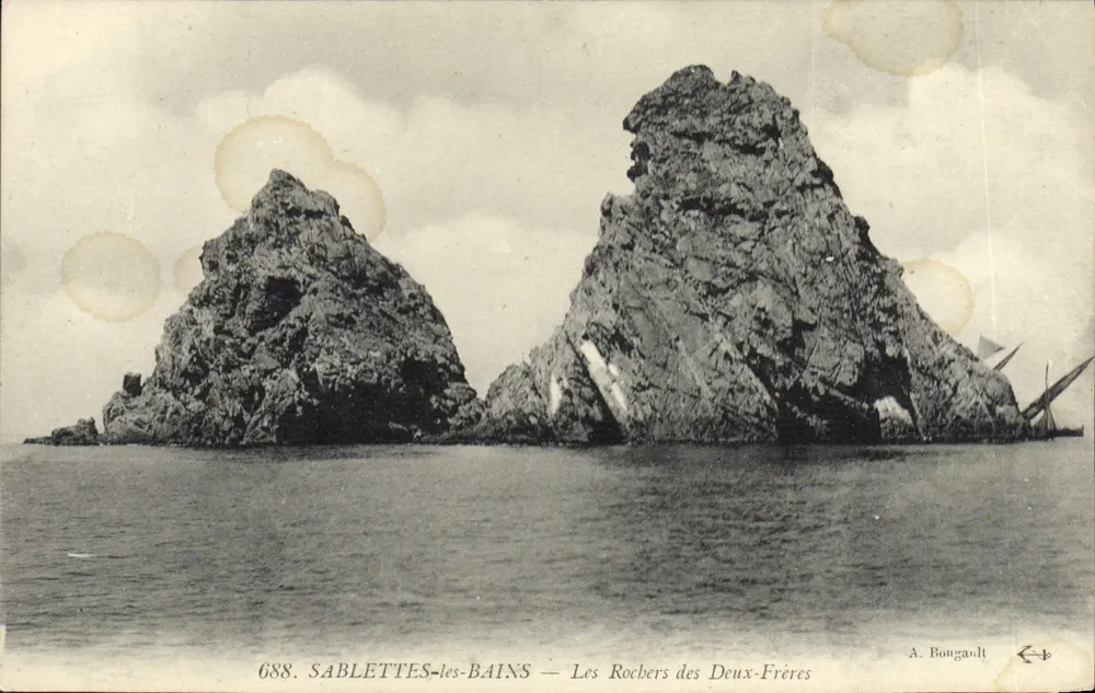 Sablettes-les-Bains — Die zwei Brüder Felsen — A. Bougault - Vorderseite