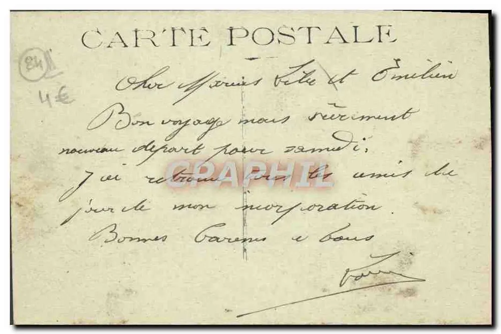 Avignon — Palast der Päpste und die Kathedrale — unbekannter Verlag - Rückseite