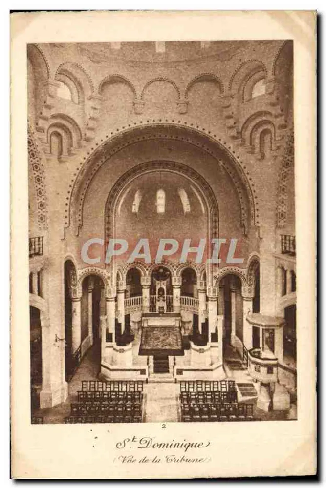 Kirche Saint-Dominique — Ansicht der Tribüne — Verlag unbekannt, Nr. 2 - Vorderseite