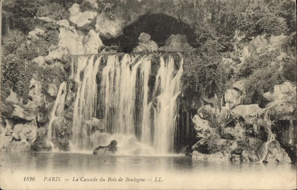 Paris — A Cascata do Bois de Boulogne — LL. — 1826 - Frente