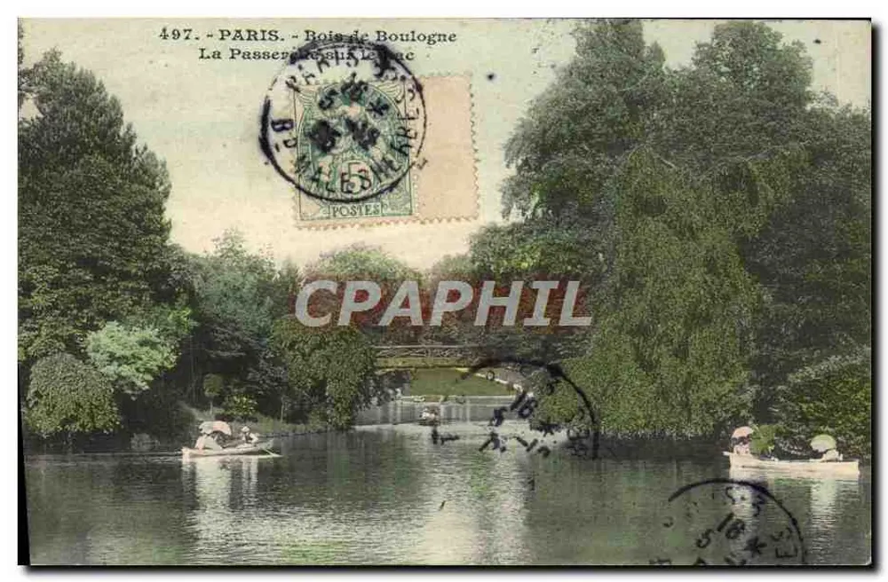 Paris - Bois de Boulogne - Die Brücke über den See — anonymer Verlag, Nr. 497 - Vorderseite