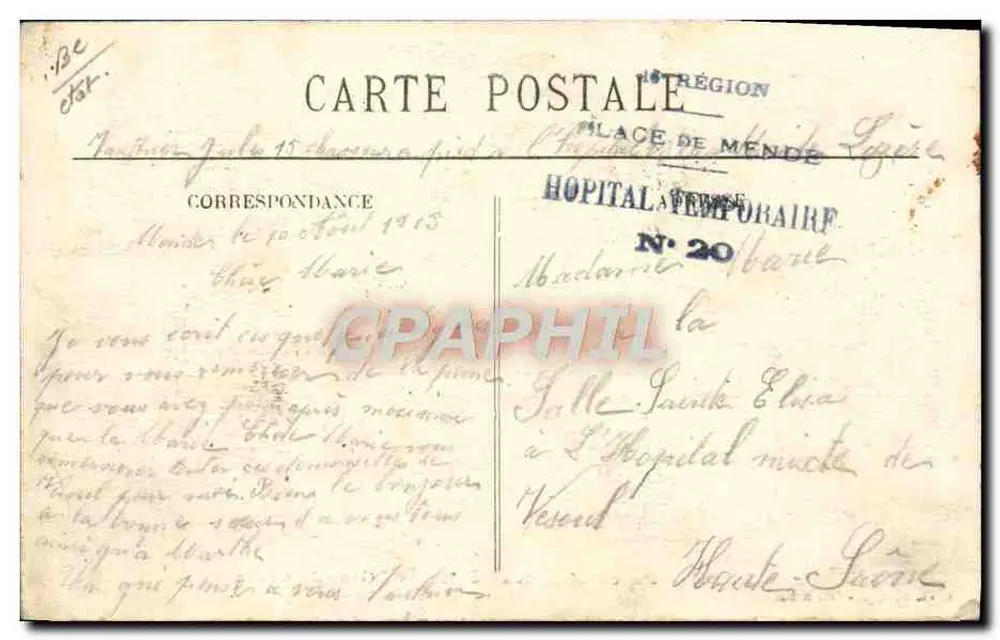 Mende - Procissão dos Penitentes - Grande Cruz — A. Flaucbon, lib. edit., Mende - Verso