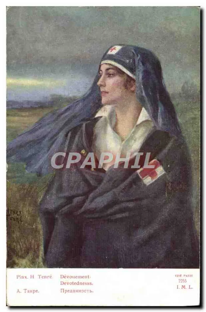Enfermeira da Cruz Vermelha — Dedicação — A. Tantré, n° 2255 - Frente