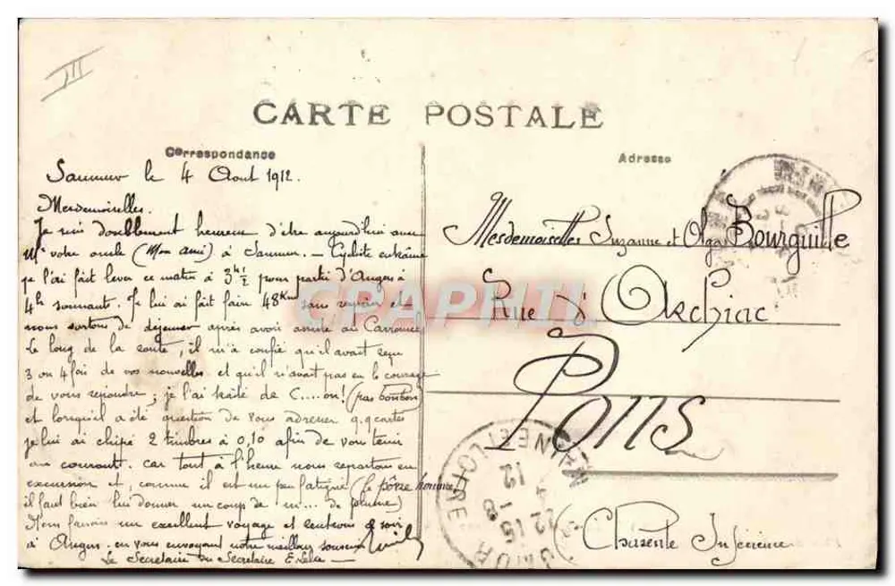Saumur - Verrie-Rennen - Sturz an der Wand — Fot. Blanchaud, n°70 - Rückseite