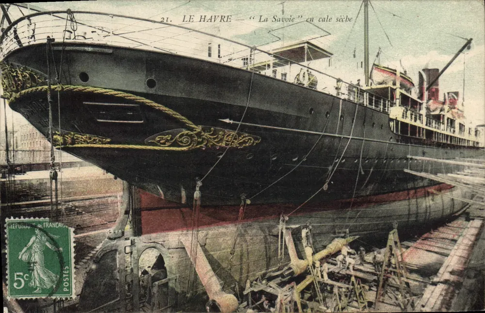 Le Havre — "La Savoie" in Trockendock — Verlag: LE HAVRE - Vorderseite