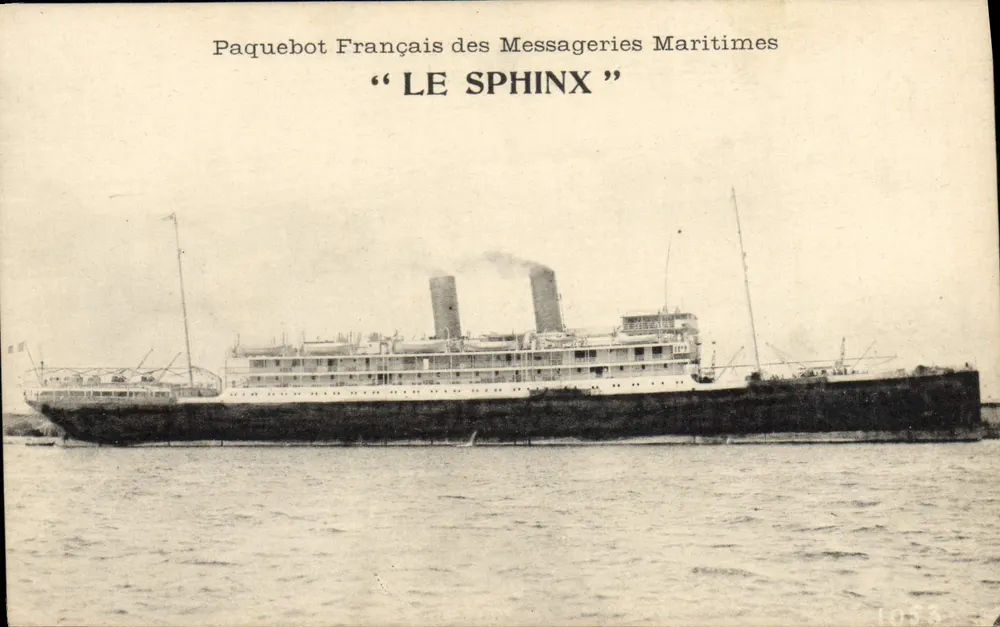 Französischer Dampfer der Messageries Maritimes "LE SPHINX" — Seriennummer 1053 - Vorderseite