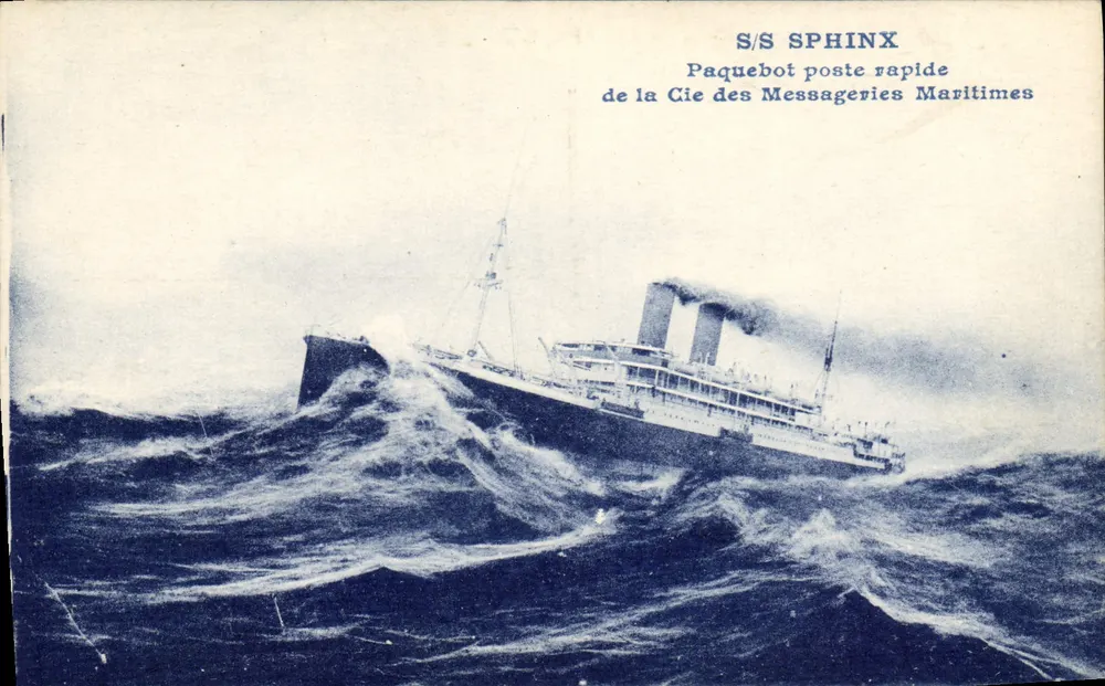 S/S SPHINX — Postdampfer der Cie des Messageries Maritimes — Verlag H. Grimaud, Marseille - Vorderseite