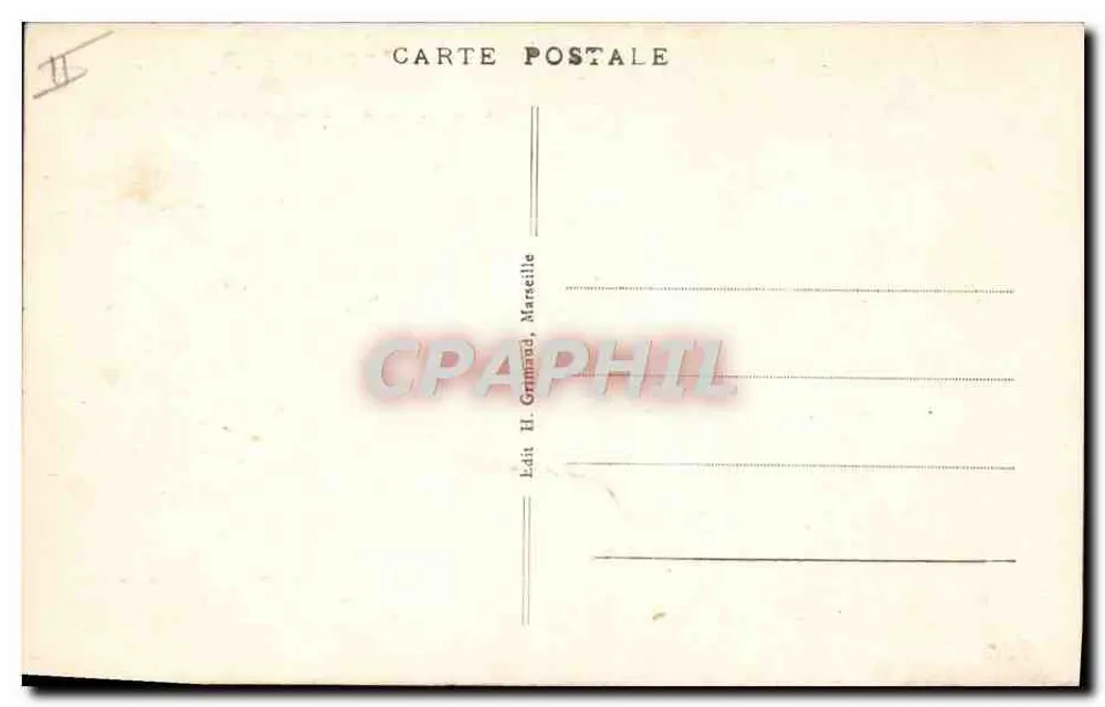 S/S SPHINX — Postdampfer der Cie des Messageries Maritimes — Verlag H. Grimaud, Marseille - Rückseite