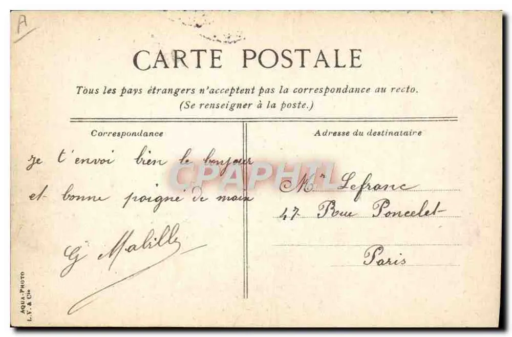 Le Havre - Die "Savoie" im Trockendock — Verlag L.Y. & Cie, Nr. 33 - Rückseite