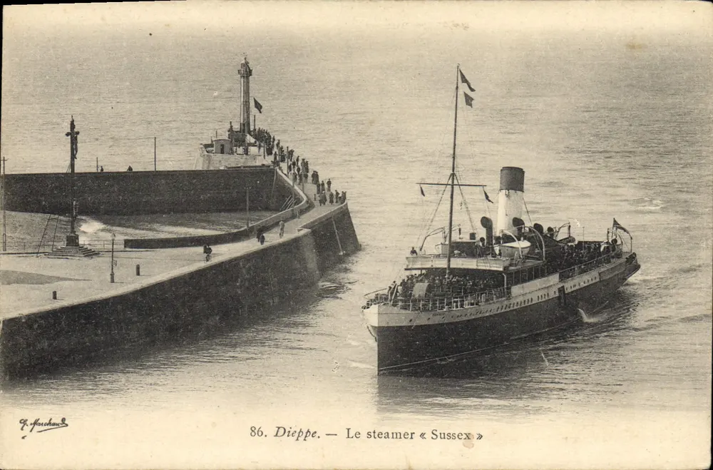 Dieppe — Der Dampfer « Sussex » — G. Horschand, n° 86 - Vorderseite