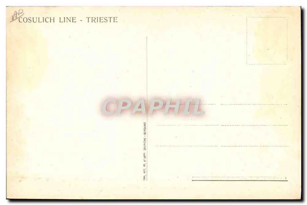 Motorfrachter « Saturnia » — der größte und schnellste der Welt — Cosulich Line - Trieste - Rückseite