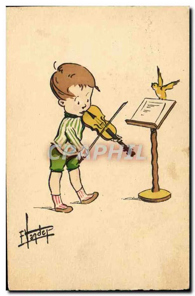 Musikalische Kinder — Serie Nr. 103 — von Flander - Vorderseite