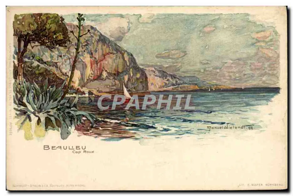 Beaulieu - Cap Roux — Manuel Dieland, 1909 — Verlag Schmidt-Staiblitz, Nürnberg - Vorderseite