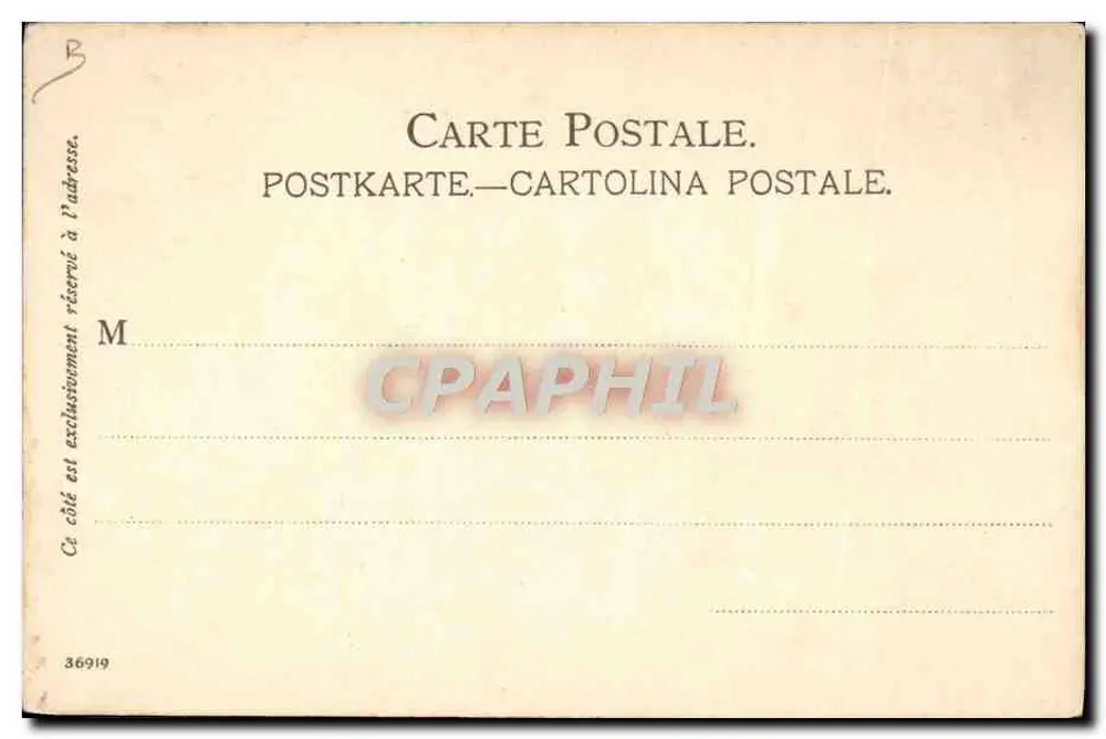 Beaulieu - Cap Roux — Manuel Dieland, 1909 — Verlag Schmidt-Staiblitz, Nürnberg - Rückseite