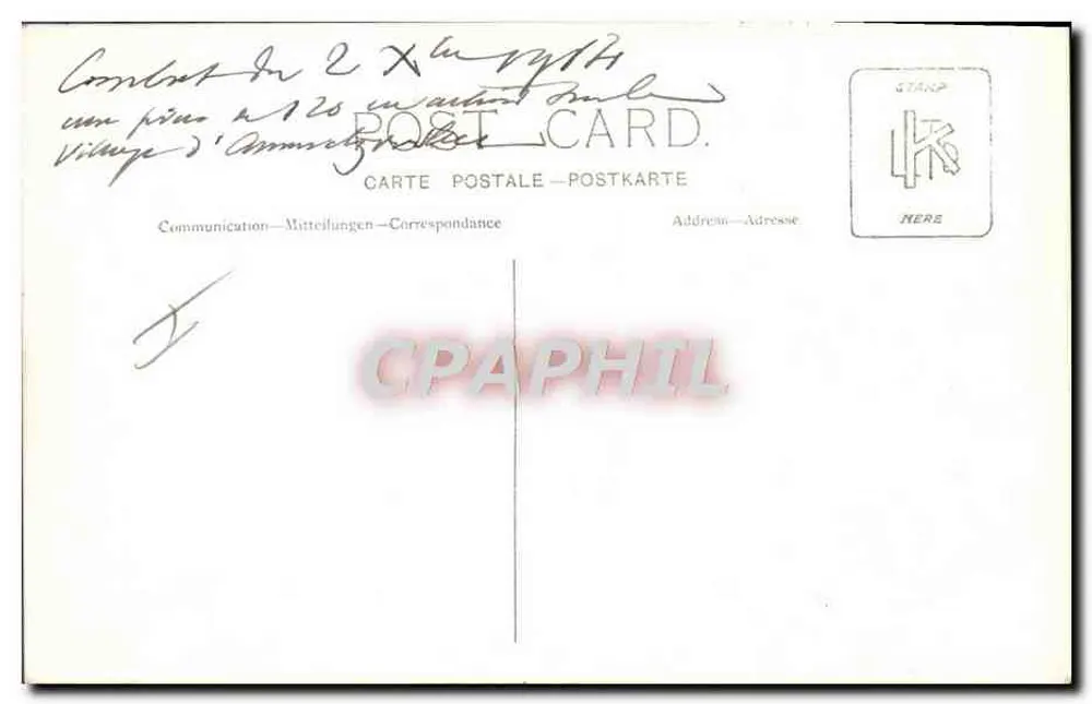 Combate de 2 X 1914 — Ammuntzynska — editor STARP NERE - Verso
