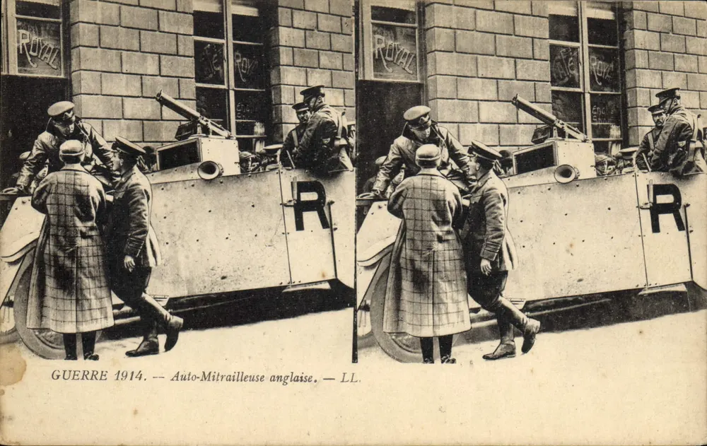 Englische Panzerwagen — Weltkrieg 1914 — LL. - Vorderseite