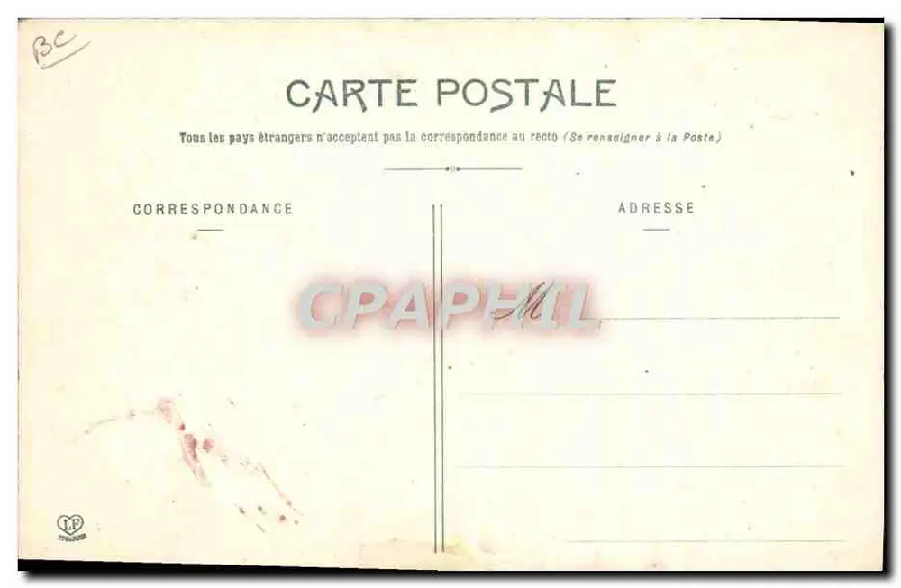 Argelès — Junge Frau aus der Arrens-Tal — Phototypie Labouche frères, Toulouse, Nr. 420 - Rückseite