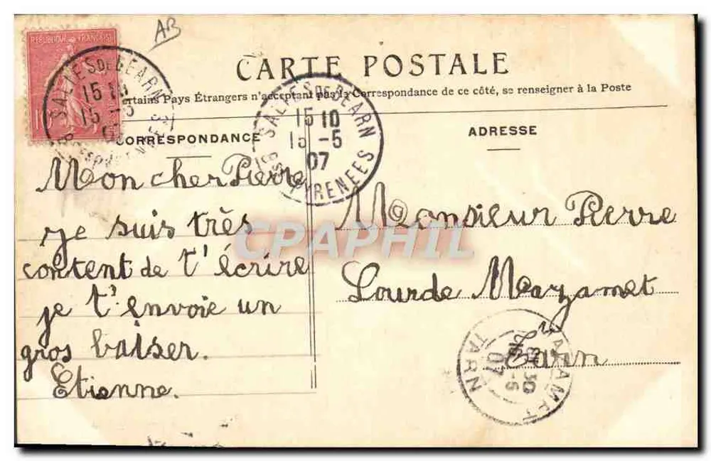 Salies-de-Béarn — Béarneser Wagen — Bazar du Progrès - Rückseite