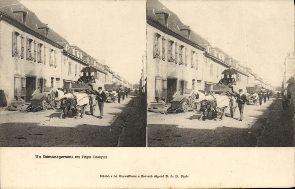 Ein Umzug im Basque-Land — Stereo « Le Merveilleux » patentiert H. L. D. Paris - Vorderseite