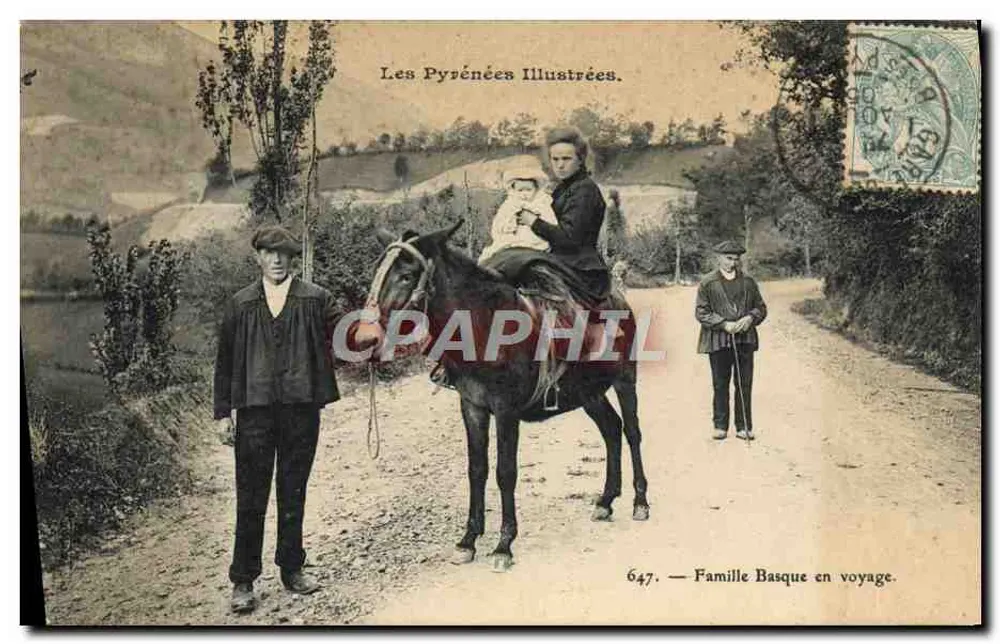 여행하는 바스크 가족 — Les Pyrénées Illustrées, n° 647 - 앞면