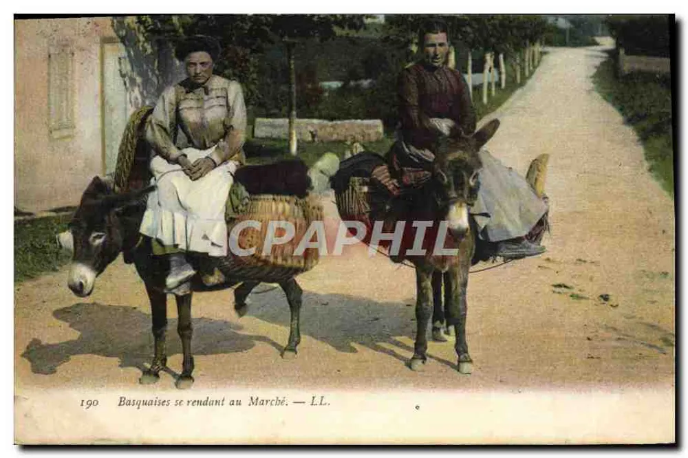 Basquaise se dirigindo ao Mercado — LL. — n°190 - Frente