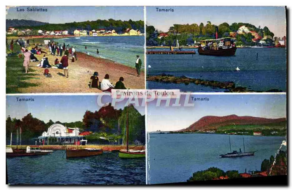 Les Sablettes — plage et port — Tamaris — Environ de Toulon - Frente