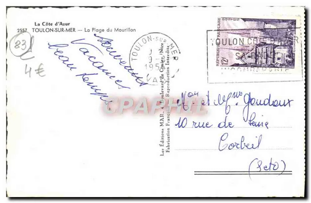 La Spiaggia del Mourillon — Toulon-sur-Mer — Edizioni MAR - Verso