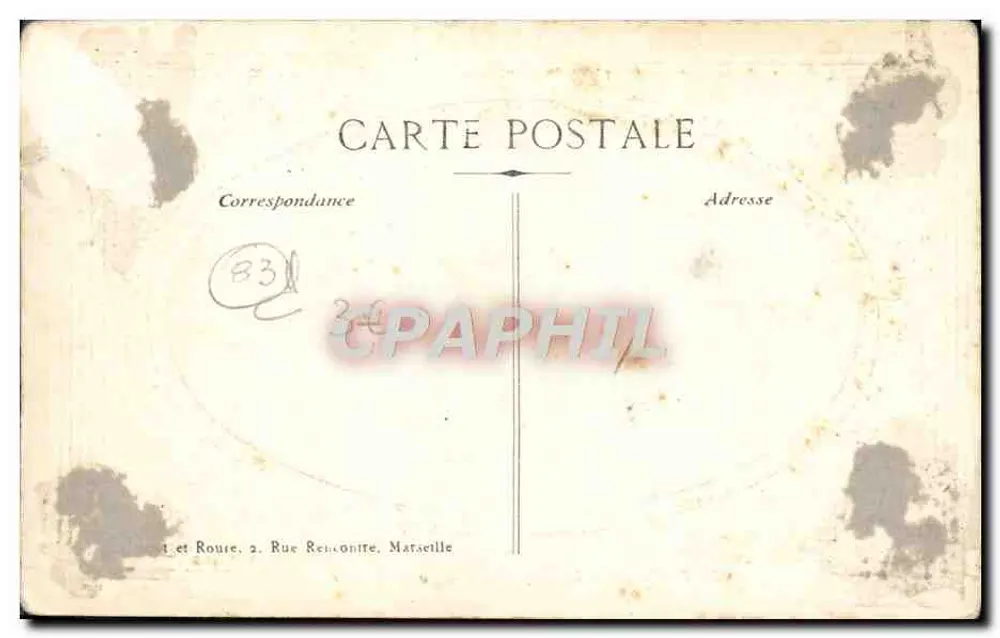 Toulon - O Cap Brun - Litoral — editora: 2, Rue Reuconitre, Marseille, n° de série 12 - Verso