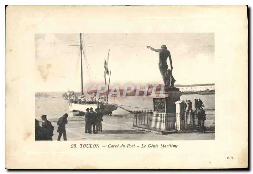 Toulon — Platz am Hafen — Der Marinegenie — F.F. n°93 - Vorderseite