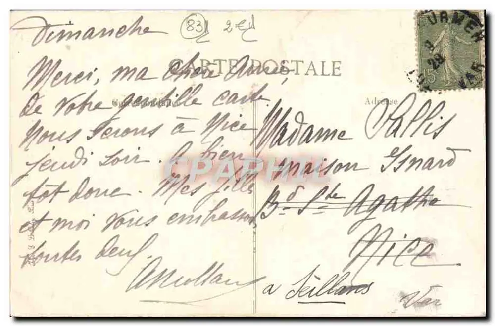 Toulon — A Prefeitura — Editor E.P.D. n° 1092 - Verso