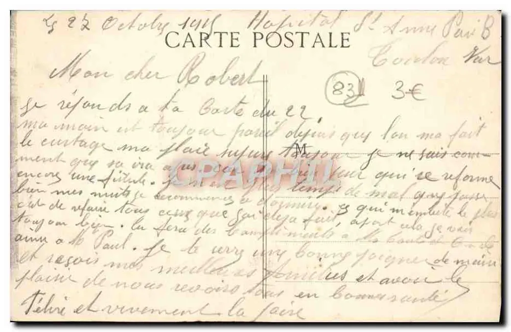 Toulon - Place de la Liberté - Monument de la Fédération - B.C. - n°105 - Rückseite