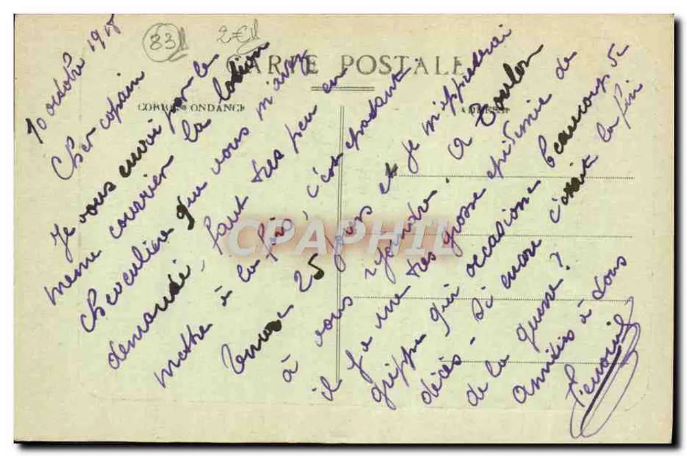Toulon - Cariatides Pierre Puget — Editora F. F. (n° 83) - Verso